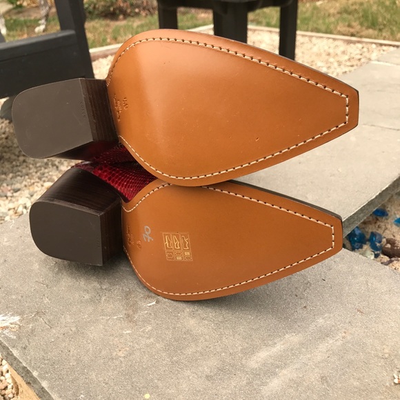 Coach Lace Up Bootie With Patchwork Snake NEW - Picture 8 of 9